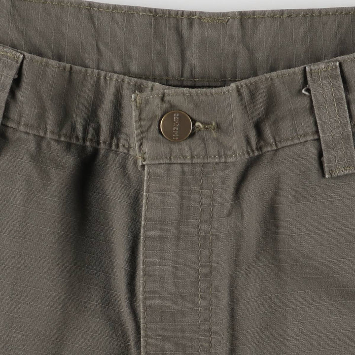 Carhartt Relaxed Fit Ripstop Cotton Shorts, Men's, Size W35 cotton Khaki type Vintage Second Hand