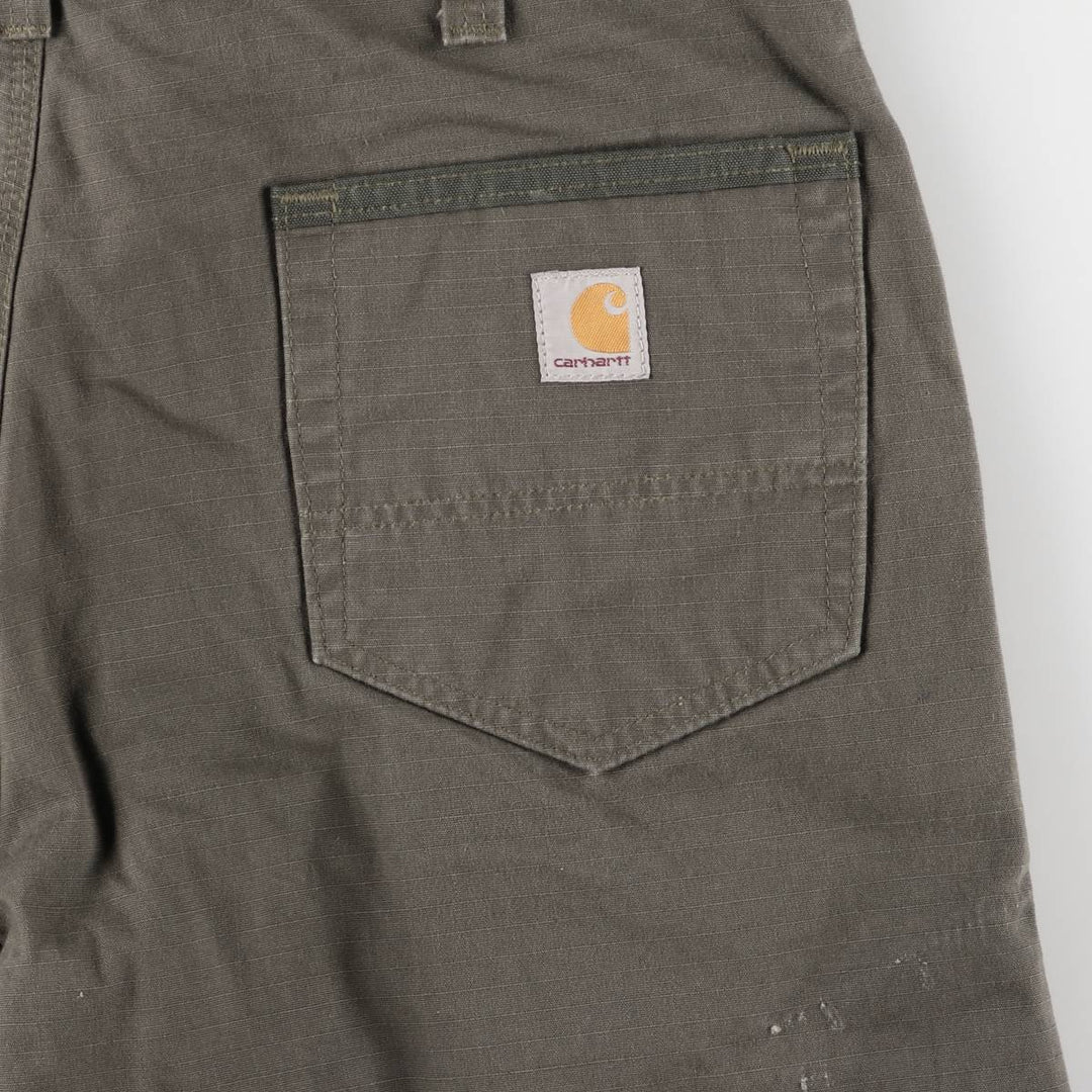 Carhartt Relaxed Fit Ripstop Cotton Shorts, Men's, Size W35 cotton Khaki type Vintage Second Hand