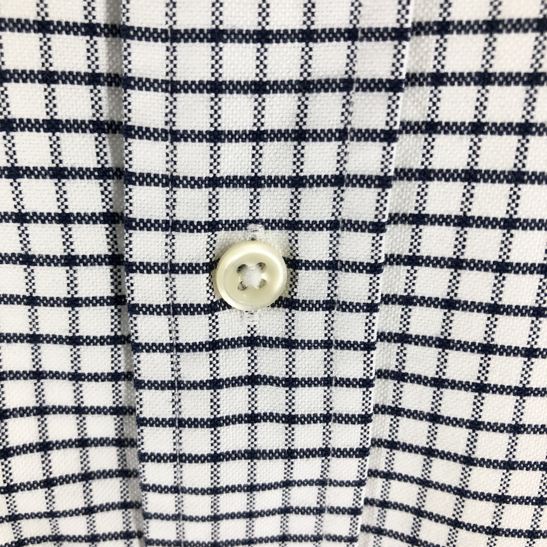 Ralph Lauren short sleeve button down check shirt, men's XL size cotton navy blue type Vintage Second Hand