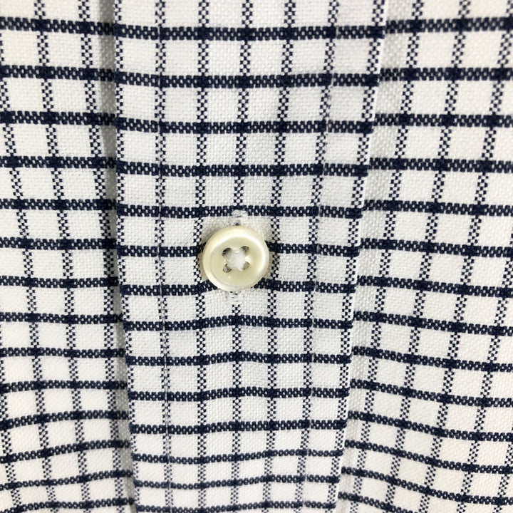 Ralph Lauren short sleeve button down check shirt, men's XL size cotton navy blue type Vintage Second Hand
