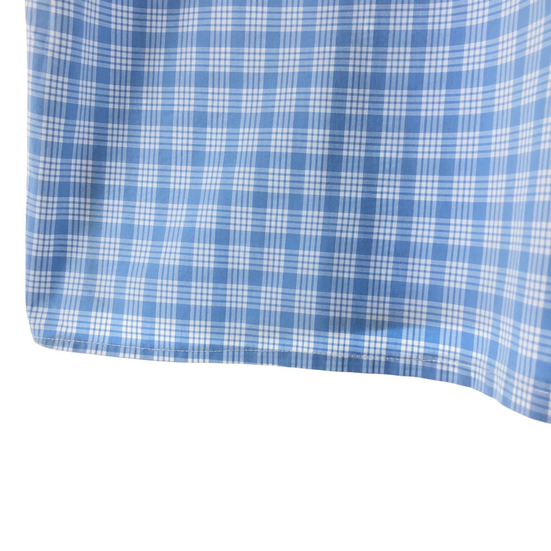 Ralph Lauren Classic Fit Check Pattern Short Sleeve Button Down Shirt Men's M cotton Blue type light blue Vintage Second Hand