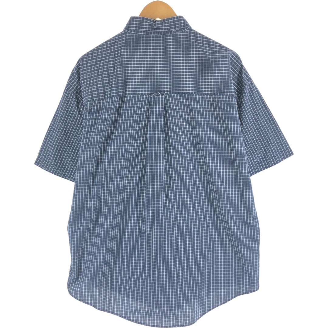 90'S Ralph Lauren CHAPS short sleeve button down check shirt men's size L vintage cotton white type Vintage Second Hand
