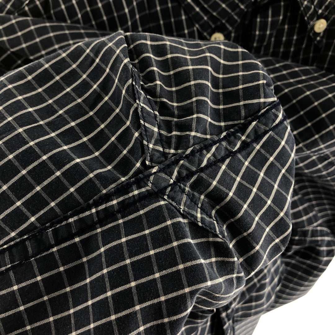 90'S Ralph Lauren CHAPS short sleeve button down check shirt men's size L vintage cotton white type Vintage Second Hand