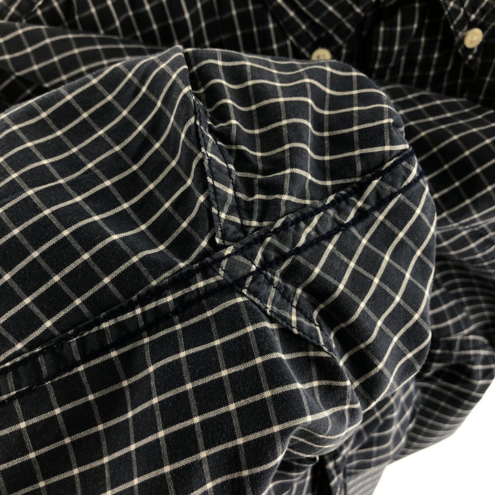 90'S Ralph Lauren CHAPS short sleeve button down check shirt men's size L vintage cotton white type Vintage Second Hand