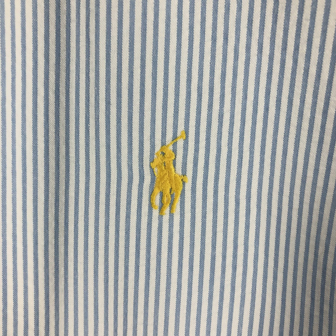 Ralph Lauren CLASSIC FIT Classic Fit Seersucker Short Sleeve Button Down Striped Shirt Men's L cotton white type Vintage Second Hand