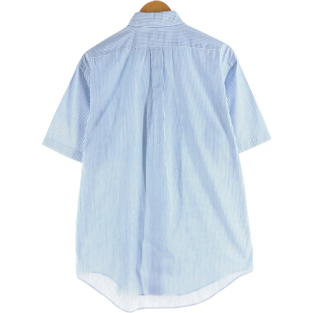 Ralph Lauren YARMOUTH short sleeve button down striped shirt, men's size M cotton white type Vintage Second Hand