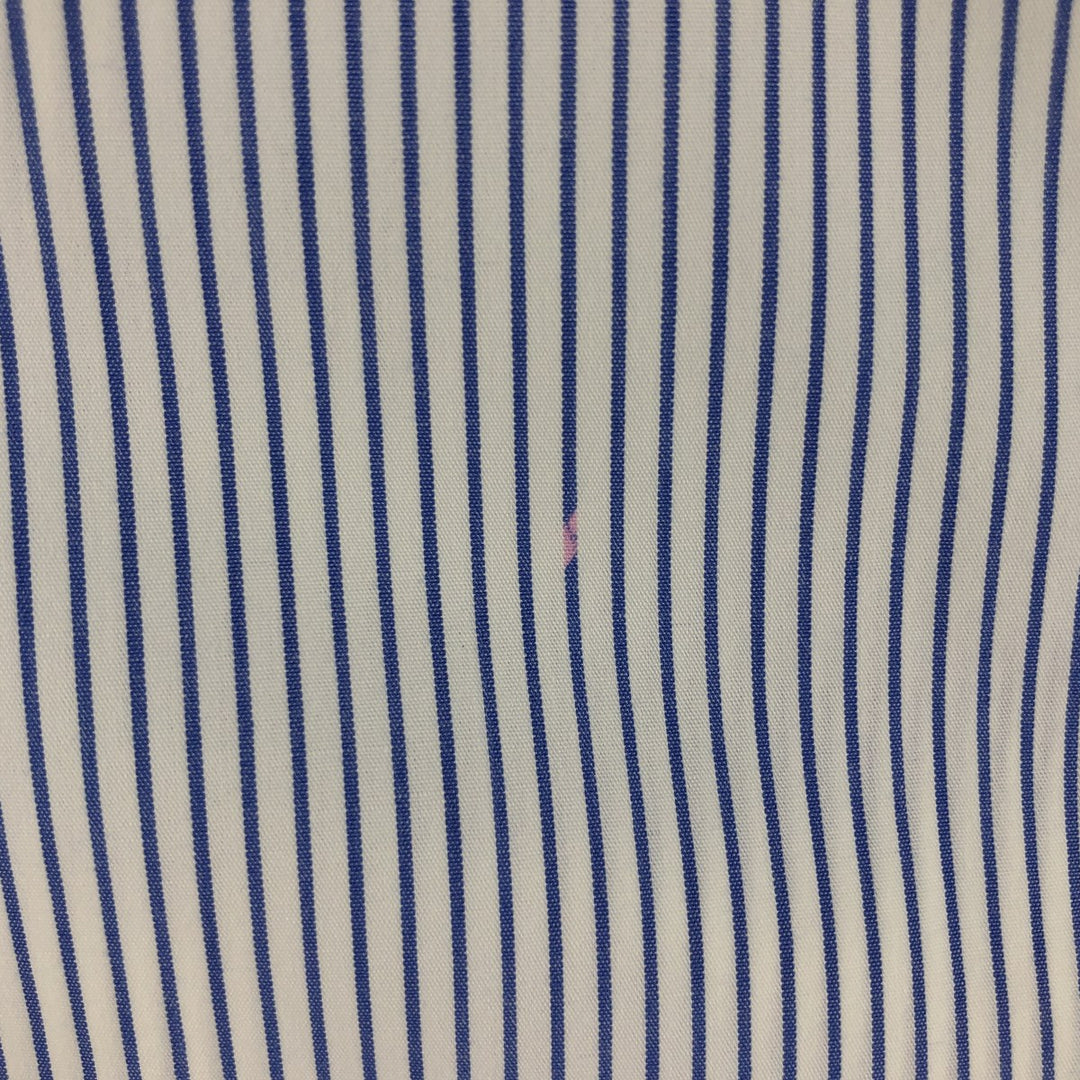 Ralph Lauren YARMOUTH short sleeve button down striped shirt, men's size M cotton white type Vintage Second Hand