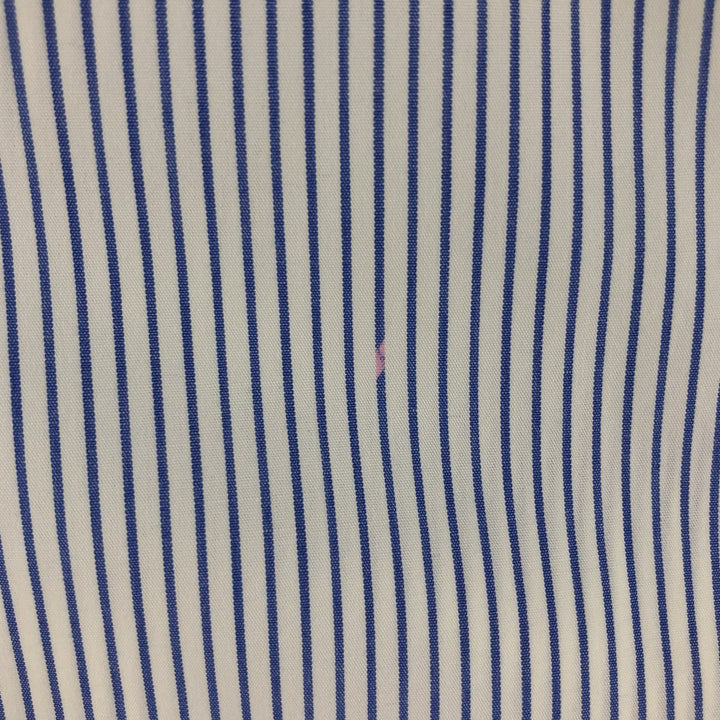 Ralph Lauren YARMOUTH short sleeve button down striped shirt, men's size M cotton white type Vintage Second Hand