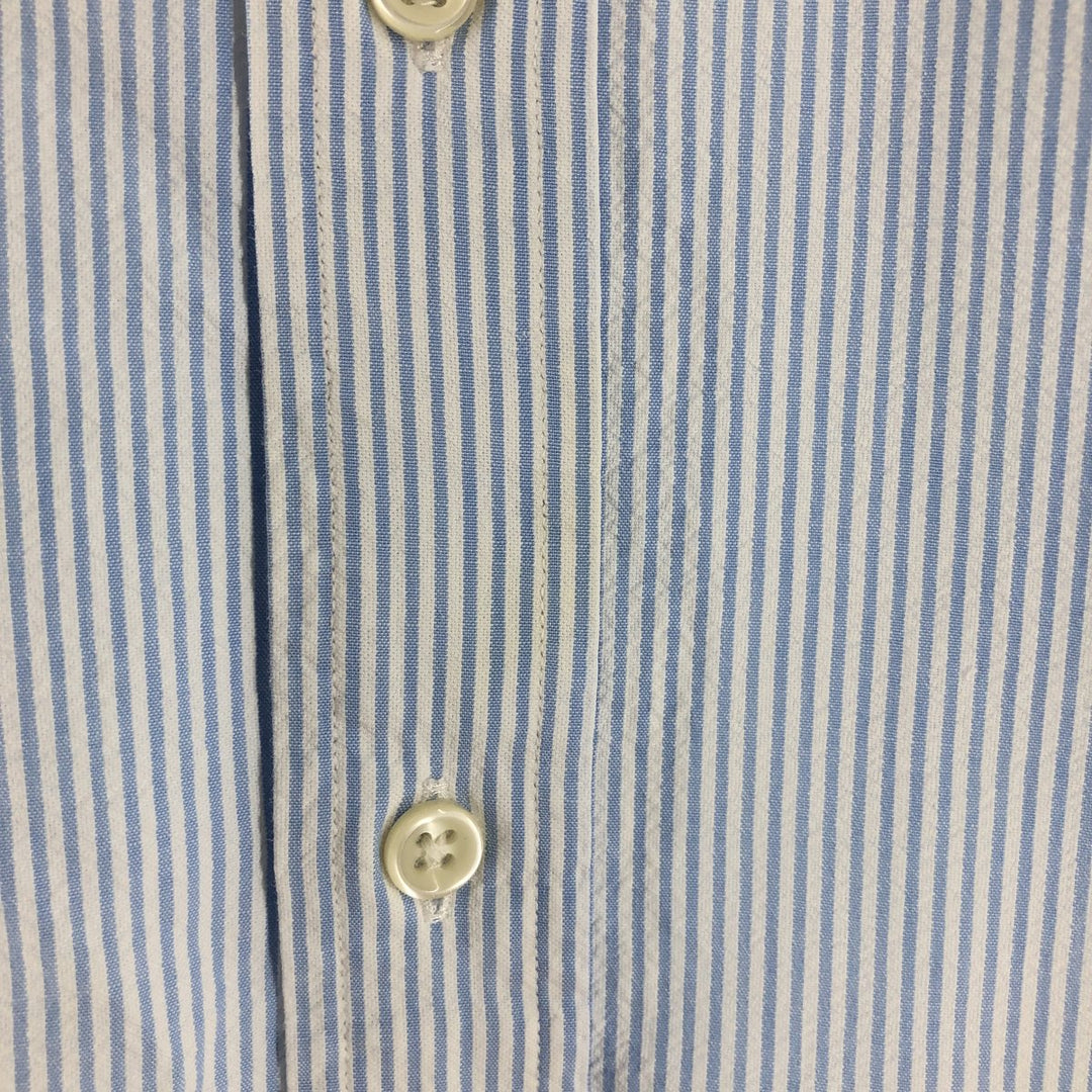 Ralph Lauren CLASSIC FIT Classic Fit Seersucker Short Sleeve Button Down Striped Shirt Men's XL cotton white type Vintage Second Hand
