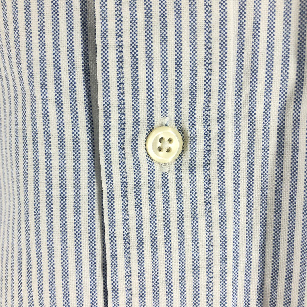 Ralph Lauren short sleeve button down striped shirt, men's XL size cotton white type Vintage Second Hand