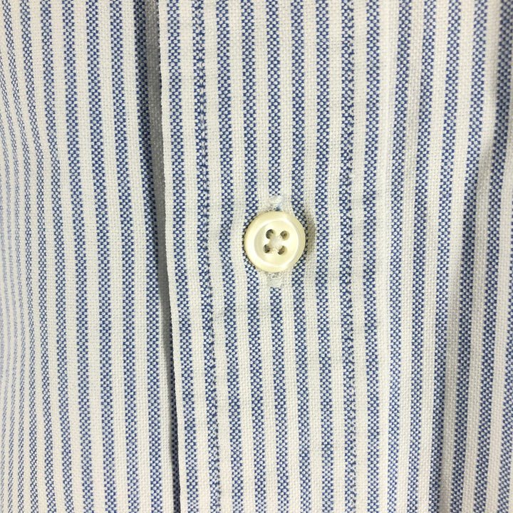 Ralph Lauren short sleeve button down striped shirt, men's XL size cotton white type Vintage Second Hand