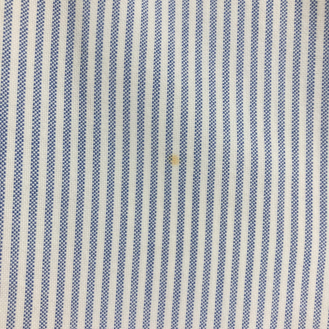Ralph Lauren short sleeve button down striped shirt, men's XL size cotton white type Vintage Second Hand