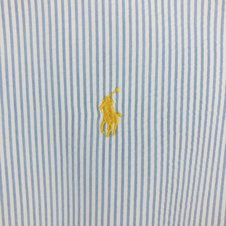 Ralph Lauren CLASSIC FIT Classic Fit Seersucker Short Sleeve Button Down Striped Shirt Men's XL cotton white type Vintage Second Hand