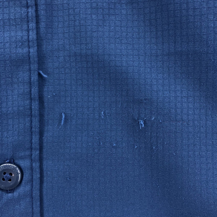 Columbia PFG OMNI-SHADE Ripstop Hidden Button-Down Short Sleeve Fishing Shirt, Men's XL polyester blue type Vintage Second Hand