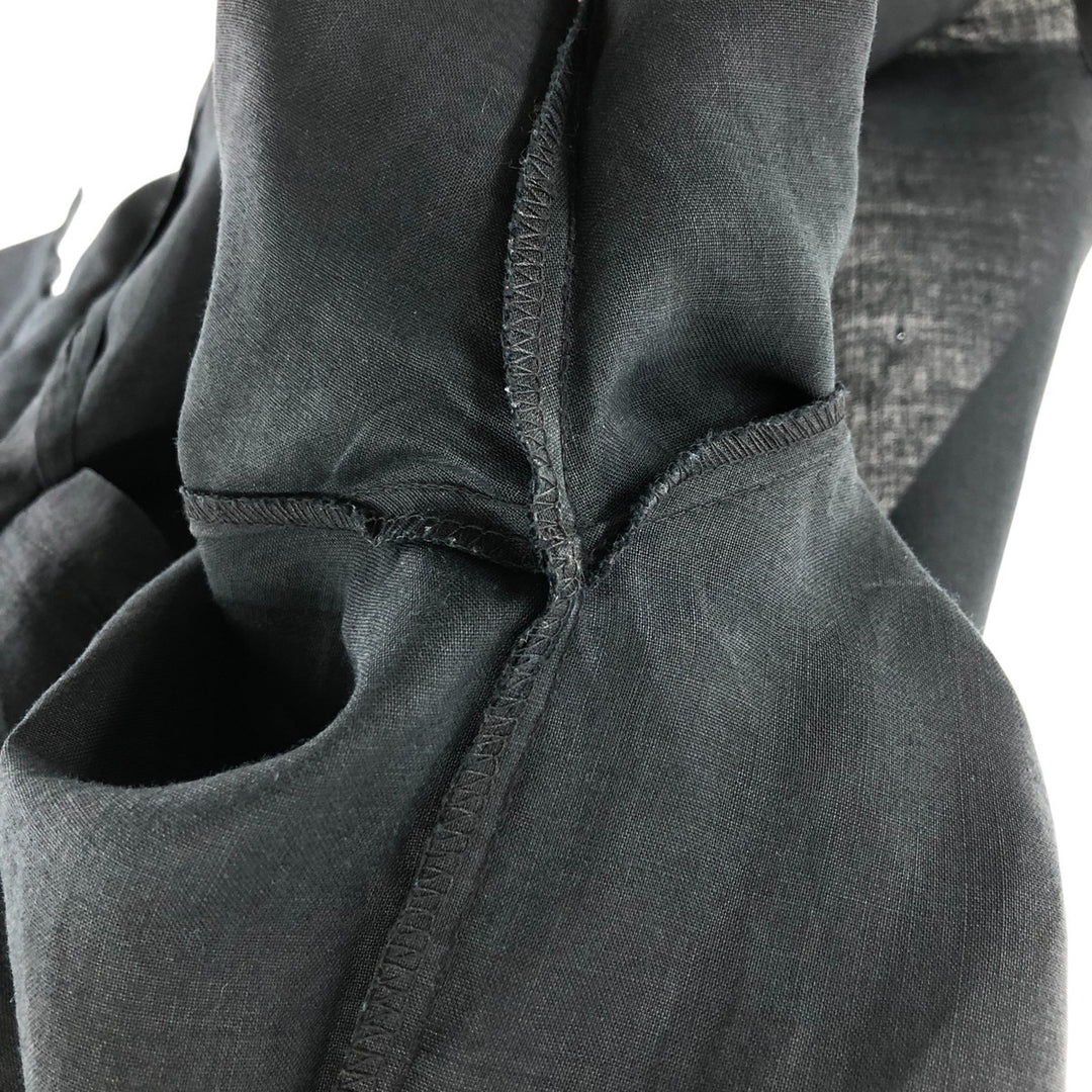 D Vassi Short Sleeve Linen Shirt, Box Shirt, Men's Size L linen black type Vintage Second Hand