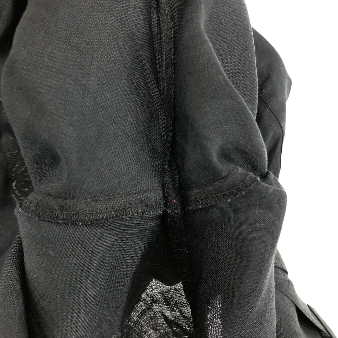 D Vassi Short Sleeve Linen Shirt, Box Shirt, Men's Size L linen black type Vintage Second Hand