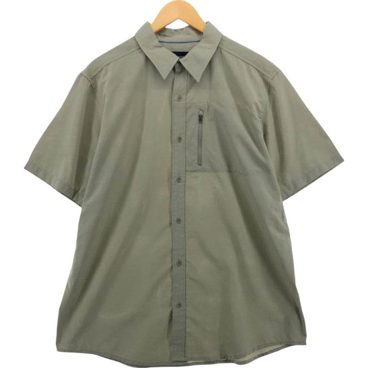 Marmot Short Sleeve Polyester Shirt, Men's XL Size polyester Beige type Vintage Second Hand