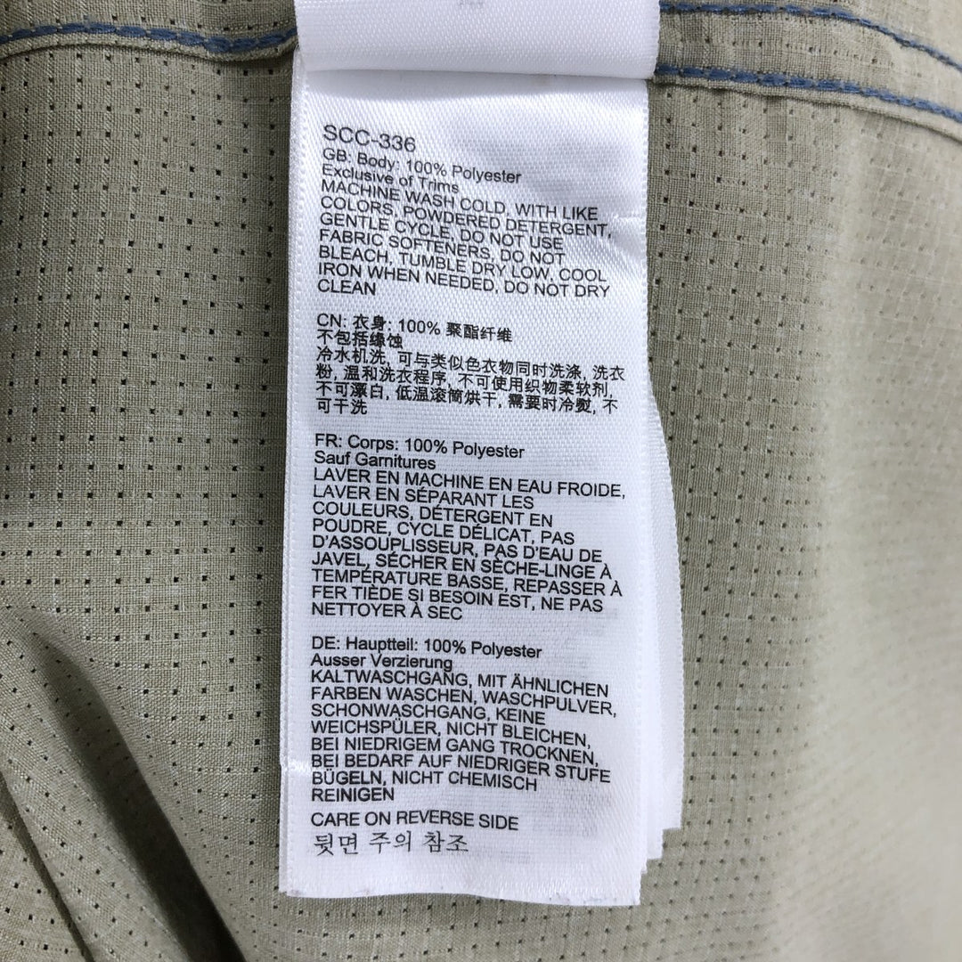 Marmot Short Sleeve Polyester Shirt, Men's XL Size polyester Beige type Vintage Second Hand