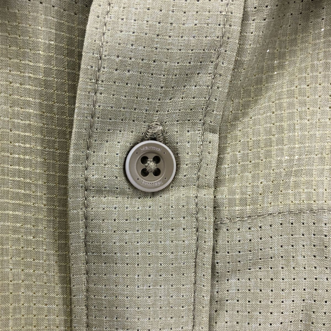 Marmot Short Sleeve Polyester Shirt, Men's XL Size polyester Beige type Vintage Second Hand