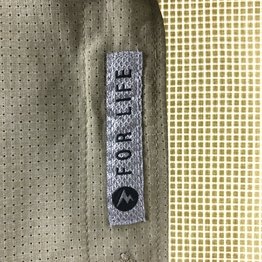 Marmot Short Sleeve Polyester Shirt, Men's XL Size polyester Beige type Vintage Second Hand