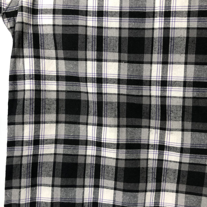 Levi's Check Pattern Short Sleeve Western Shirt, Men's Size L cotton black type Vintage Second Hand