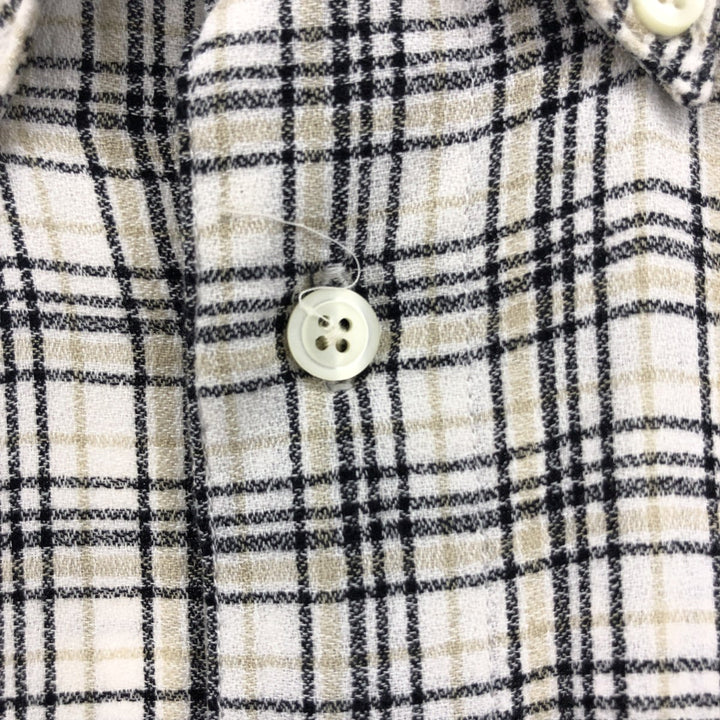 90s-00'S Dockers Short Sleeve Button-Down Check Shirt, Men's Size Medium cotton Beige type Vintage Second Hand