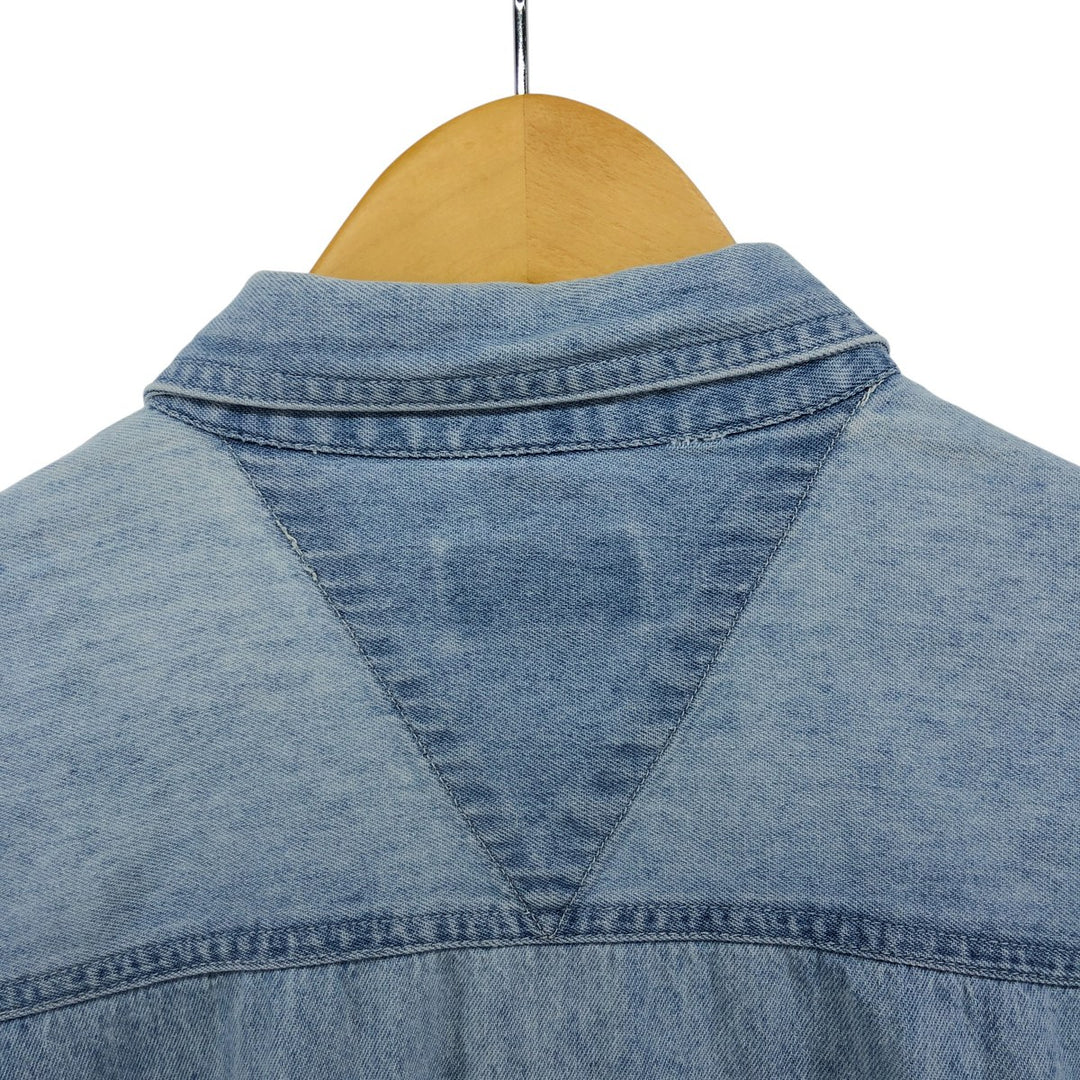 Dickies Long Sleeve Button Down Denim Shirt Men's XL cotton Blue type light blue Vintage Second Hand