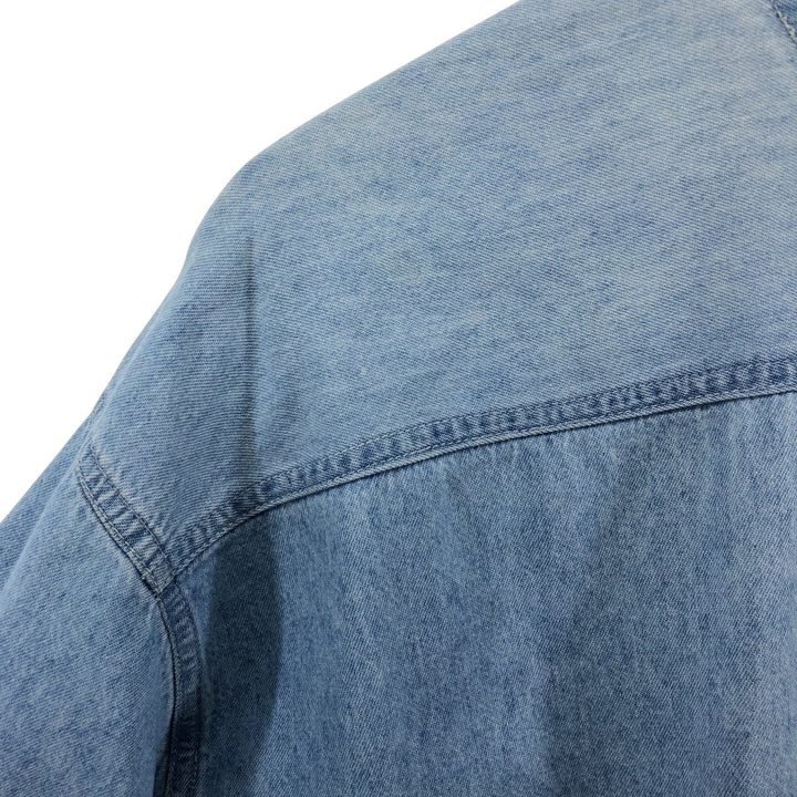 Dickies Long Sleeve Button Down Denim Shirt Men's XL cotton Blue type light blue Vintage Second Hand