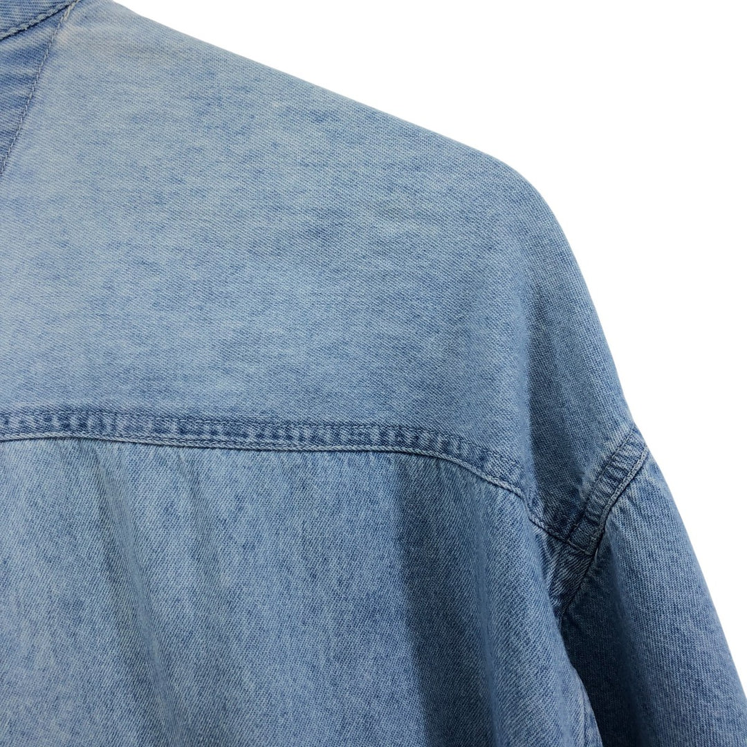 Dickies Long Sleeve Button Down Denim Shirt Men's XL cotton Blue type light blue Vintage Second Hand