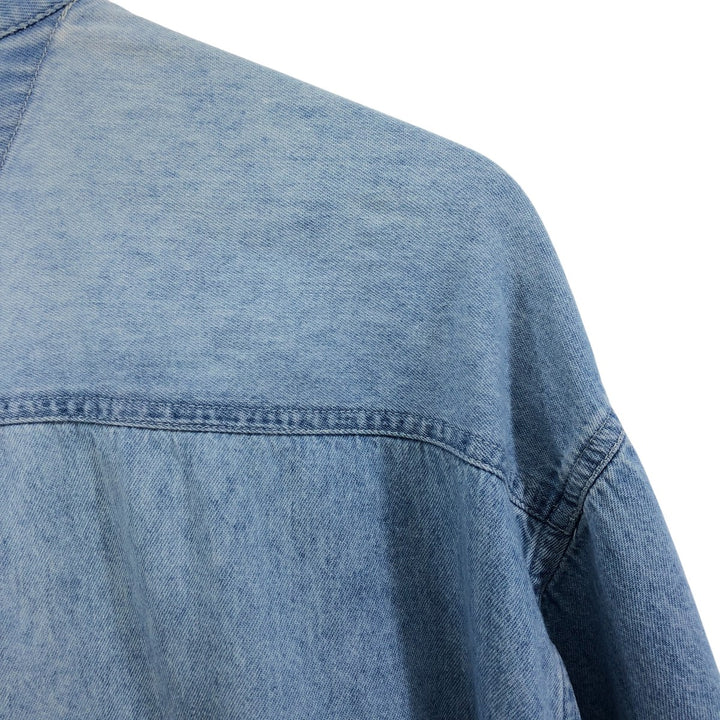 Dickies Long Sleeve Button Down Denim Shirt Men's XL cotton Blue type light blue Vintage Second Hand