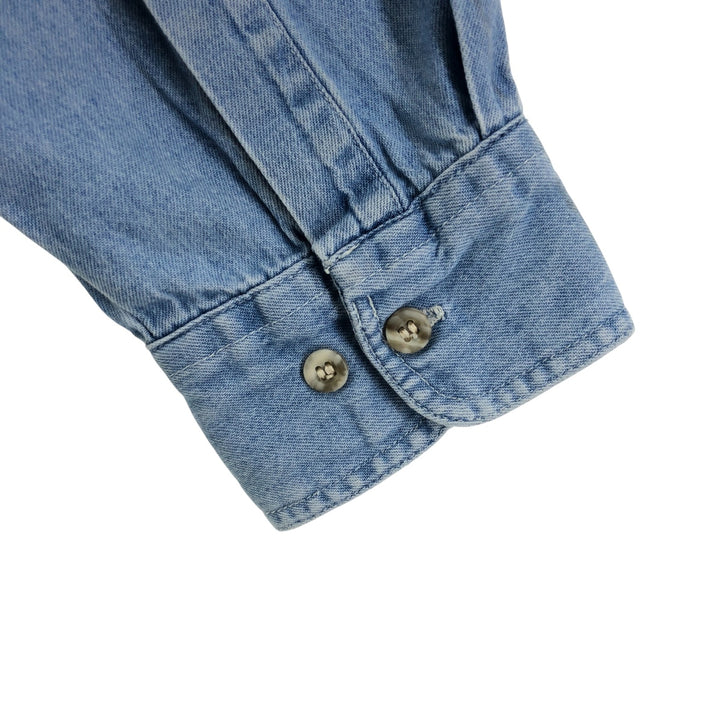 Dickies Long Sleeve Button Down Denim Shirt Men's XL cotton Blue type light blue Vintage Second Hand