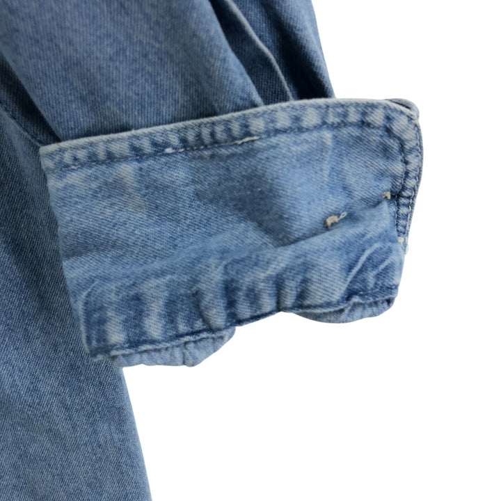 Dickies Long Sleeve Button Down Denim Shirt Men's XL cotton Blue type light blue Vintage Second Hand