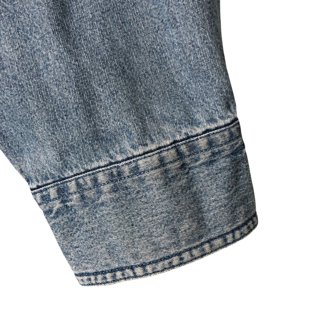 Dickies Long Sleeve Button Down Denim Shirt, Men's Size L cotton blue type Vintage Second Hand