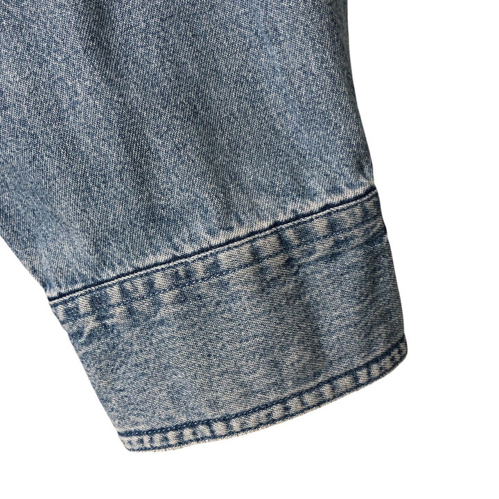 Dickies Long Sleeve Button Down Denim Shirt, Men's Size L cotton blue type Vintage Second Hand