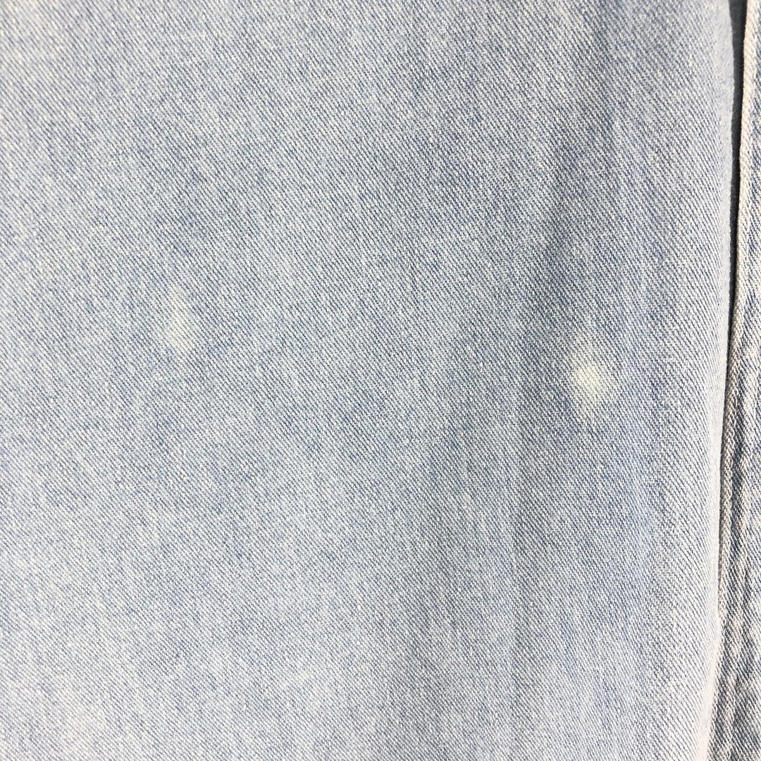 80'S WOOLRICH Long Sleeve Button Down Denim Shirt Men's XL Vintage unclear Blue type light blue Vintage Second Hand