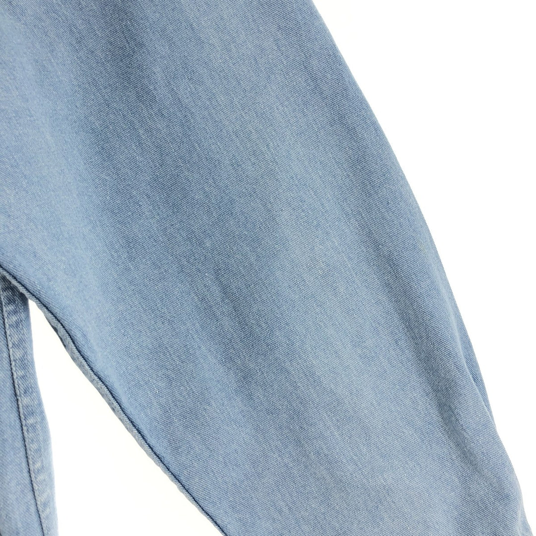 80'S WOOLRICH Long Sleeve Button Down Denim Shirt Men's XL Vintage unclear Blue type light blue Vintage Second Hand