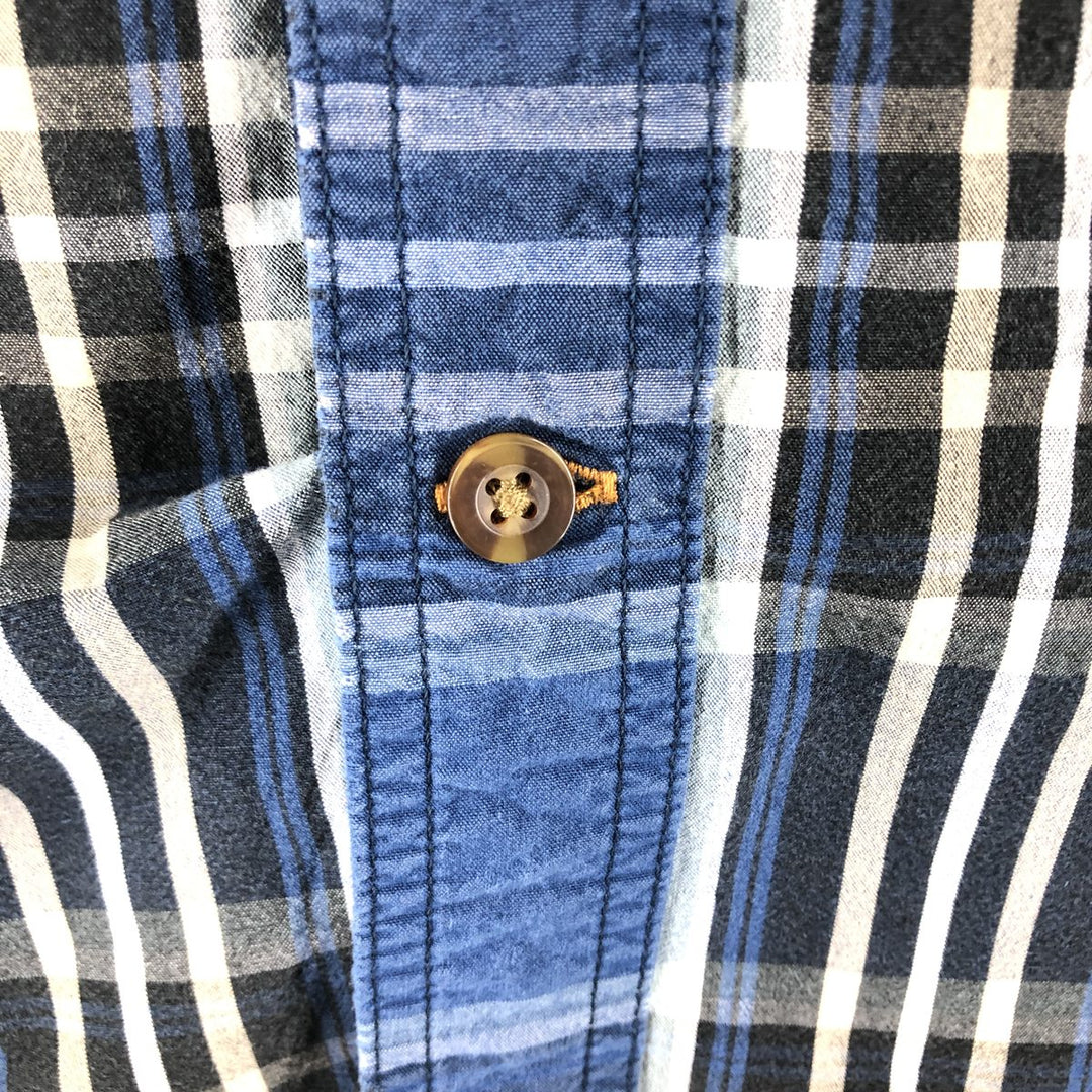 Carhartt Relaxed Fit Short Sleeve Button Down Check Shirt, Men's Size L cotton blue type Vintage Second Hand
