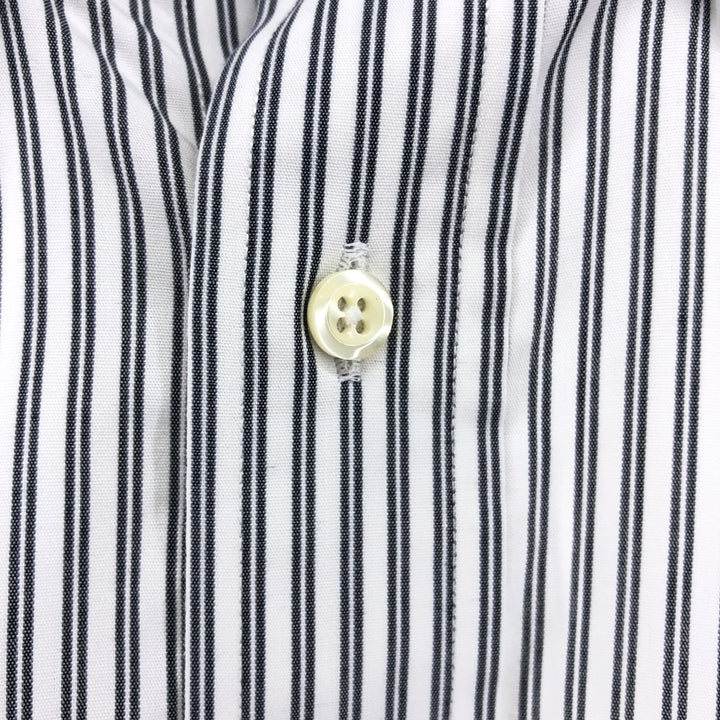 Brooks Brothers 346 Long Sleeve Button-Down Striped Shirt, Men's Size L cotton white type Vintage Second Hand