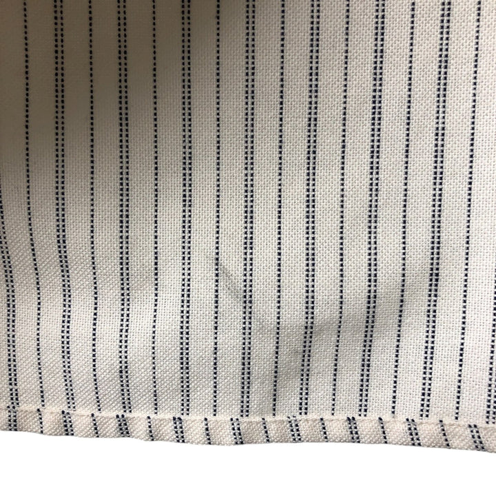 Eddie Bauer Long Sleeve Button-Down Striped Shirt, Men's Size L cotton ivory Vintage Second Hand