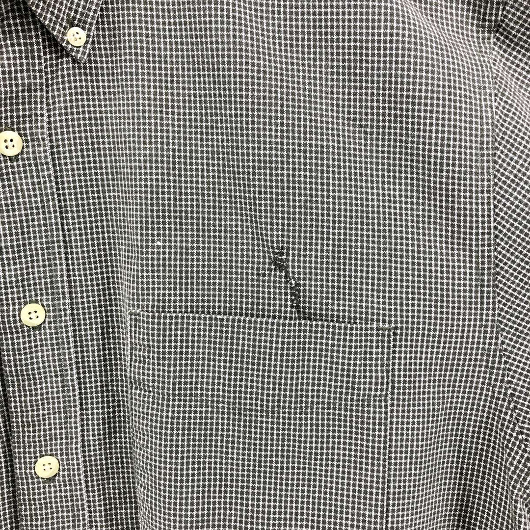 Eddie Bauer Long Sleeve Button-Down Check Shirt, Men's Size L cotton Khaki type Vintage Second Hand