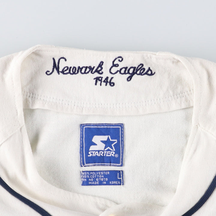 90'S Starter Game Shirt Baseball Shirt Men's Size L Vintage polyester white type Vintage Second Hand