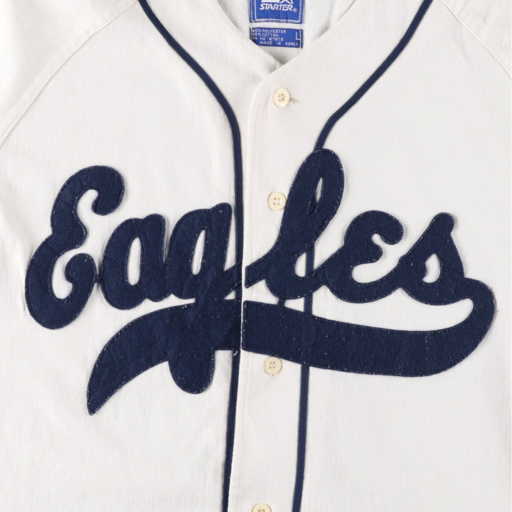 90'S Starter Game Shirt Baseball Shirt Men's Size L Vintage polyester white type Vintage Second Hand