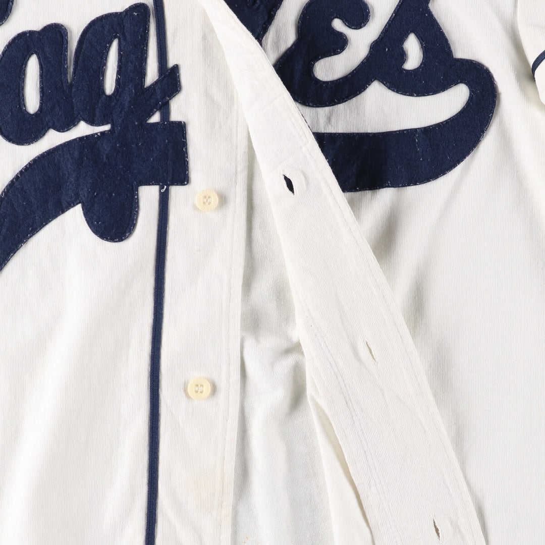 90'S Starter Game Shirt Baseball Shirt Men's Size L Vintage polyester white type Vintage Second Hand