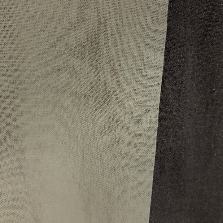 Haggar Washable Linen Two-tone short-sleeve open-collar linen x rayon shirt, box shirt, men's size L linen brown type Vintage Second Hand