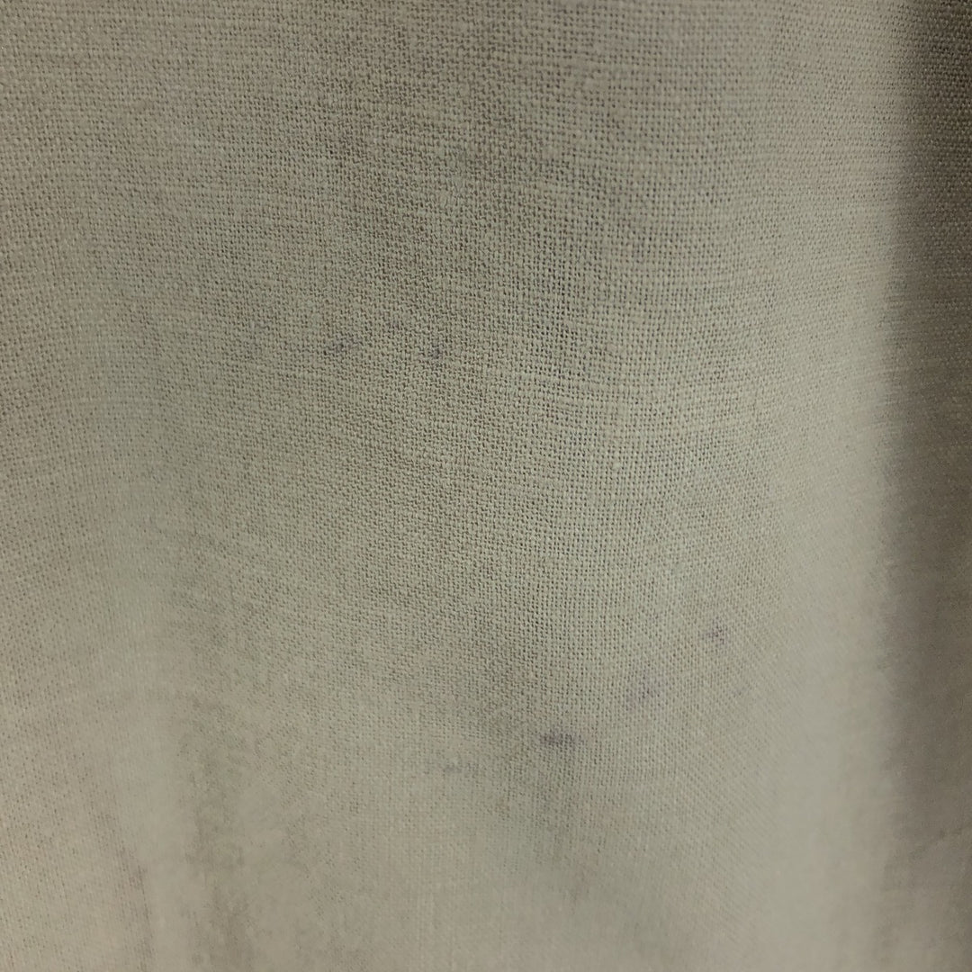 Haggar Washable Linen Two-tone short-sleeve open-collar linen x rayon shirt, box shirt, men's size L linen brown type Vintage Second Hand