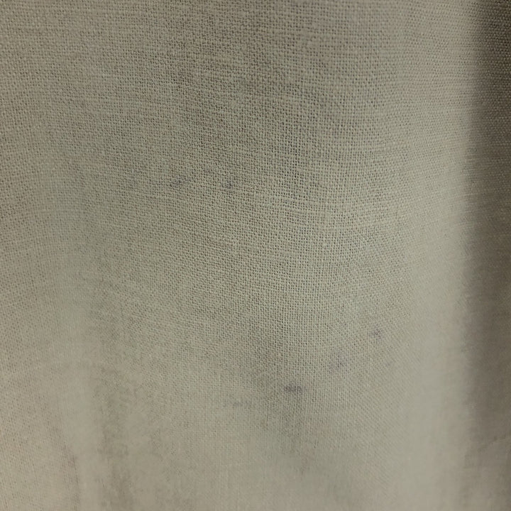 Haggar Washable Linen Two-tone short-sleeve open-collar linen x rayon shirt, box shirt, men's size L linen brown type Vintage Second Hand