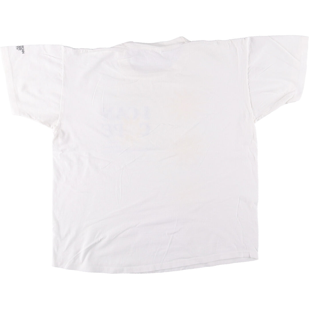 90'S Anvil Message Print T-Shirt Made in USA Men's XL Vintage cotton white type Vintage Second Hand