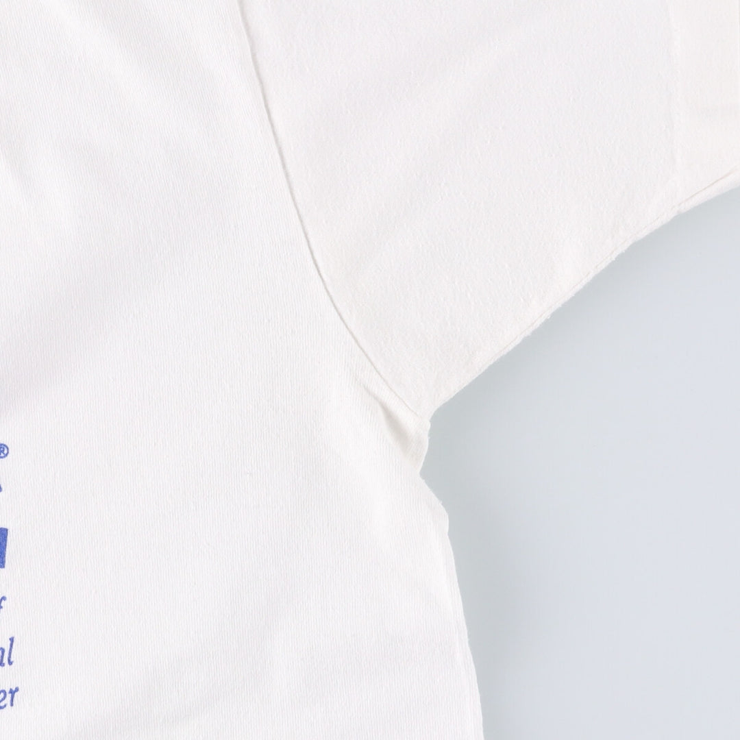 90'S Anvil Message Print T-Shirt Made in USA Men's XL Vintage cotton white type Vintage Second Hand