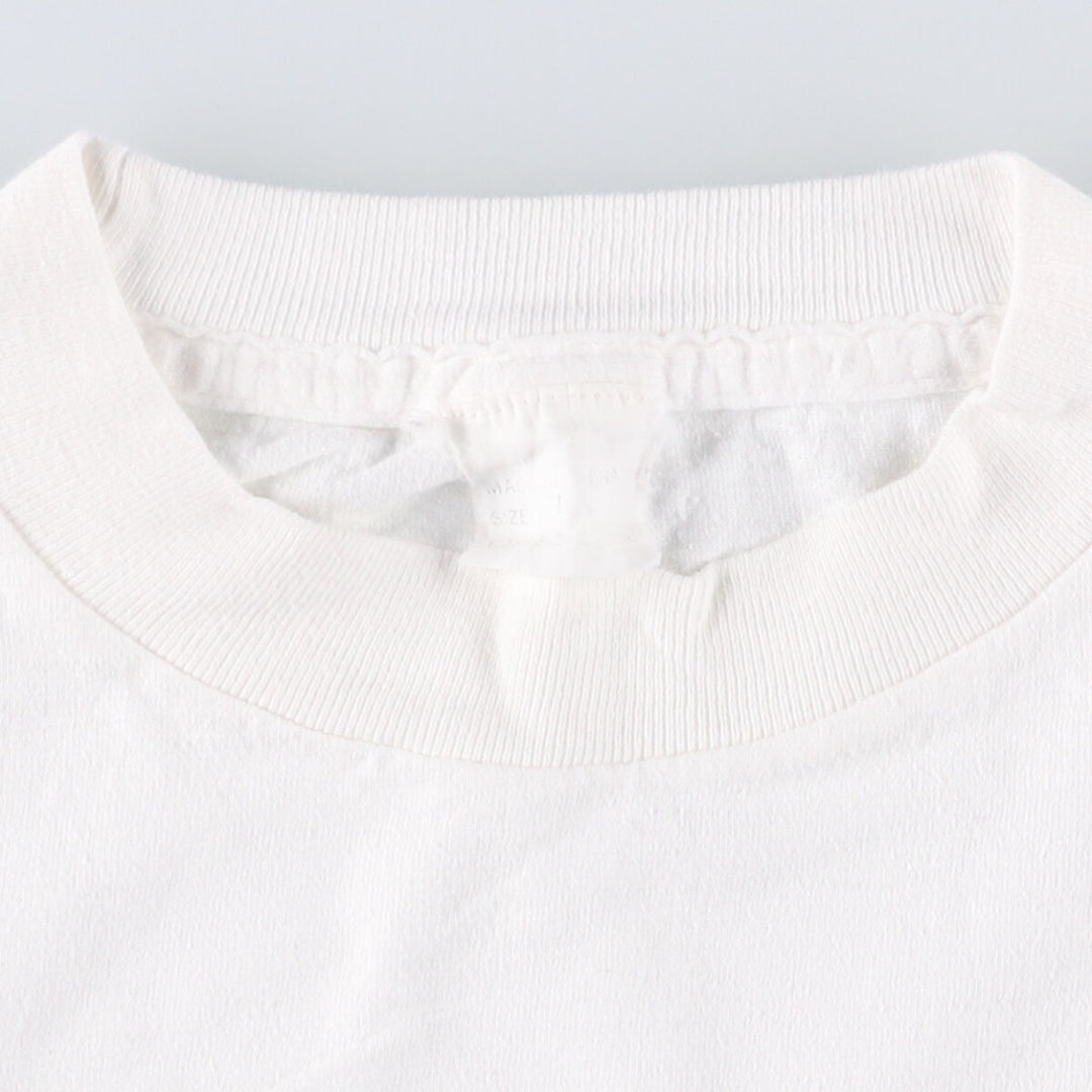Vintage message print T-shirt, men's size M unclear white type Vintage Second Hand
