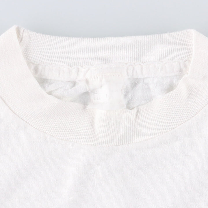 Vintage message print T-shirt, men's size M unclear white type Vintage Second Hand